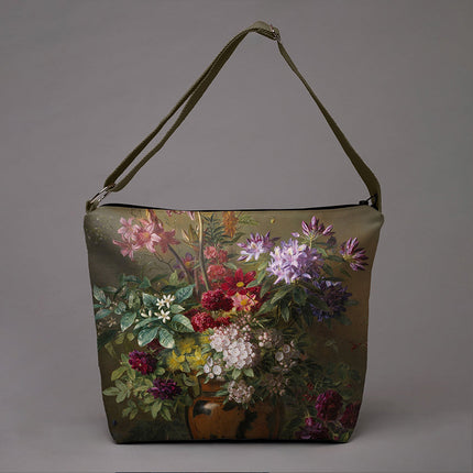 Beuteltasche Gregorius van Os „Stillleben mit Blumen in einer griechischen Vase“