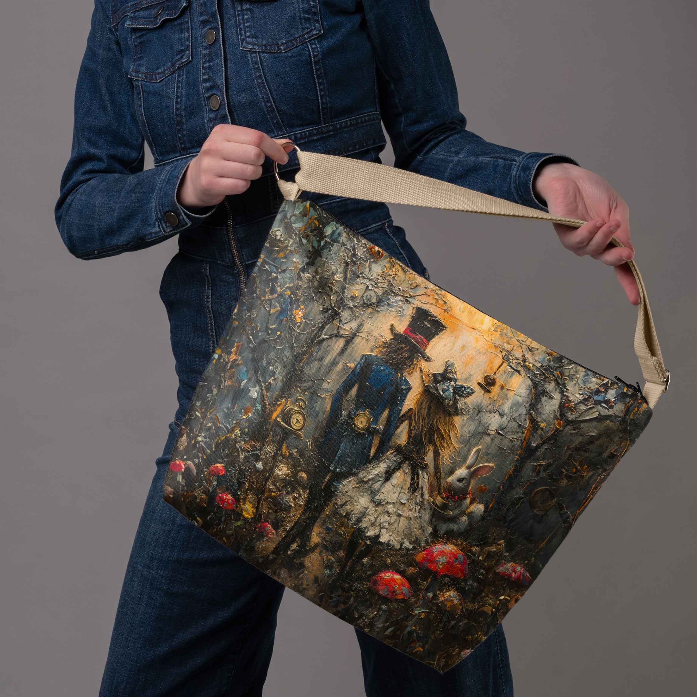 Beuteltasche Imagine „Alice und der Hutmacher“