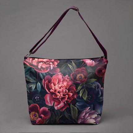Beuteltasche Imagine „Pfingstrosen Nacht“