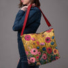 Beuteltasche Imagine „Blumen für Klimt“