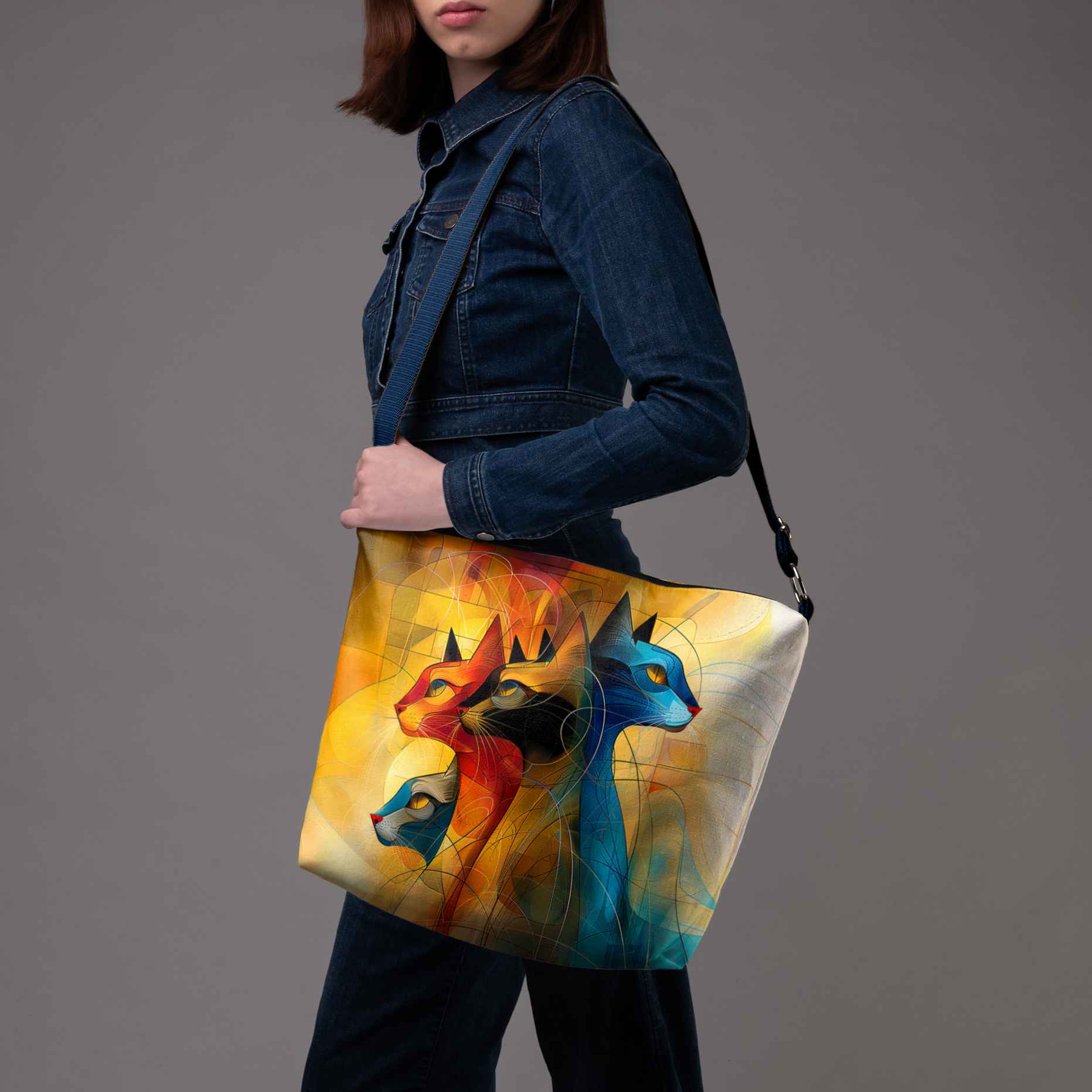 Beuteltasche Imagine „Kunst Katze“