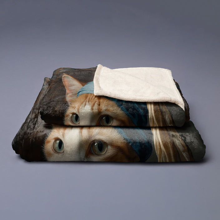 Decke Imagine „Katze mit Perlenohrring“