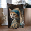 Decke Imagine „Katze mit Perlenohrring“