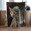 Decke Imagine „Katze mit Perlenohrring“