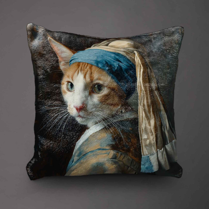 Decke Imagine „Katze mit Perlenohrring“