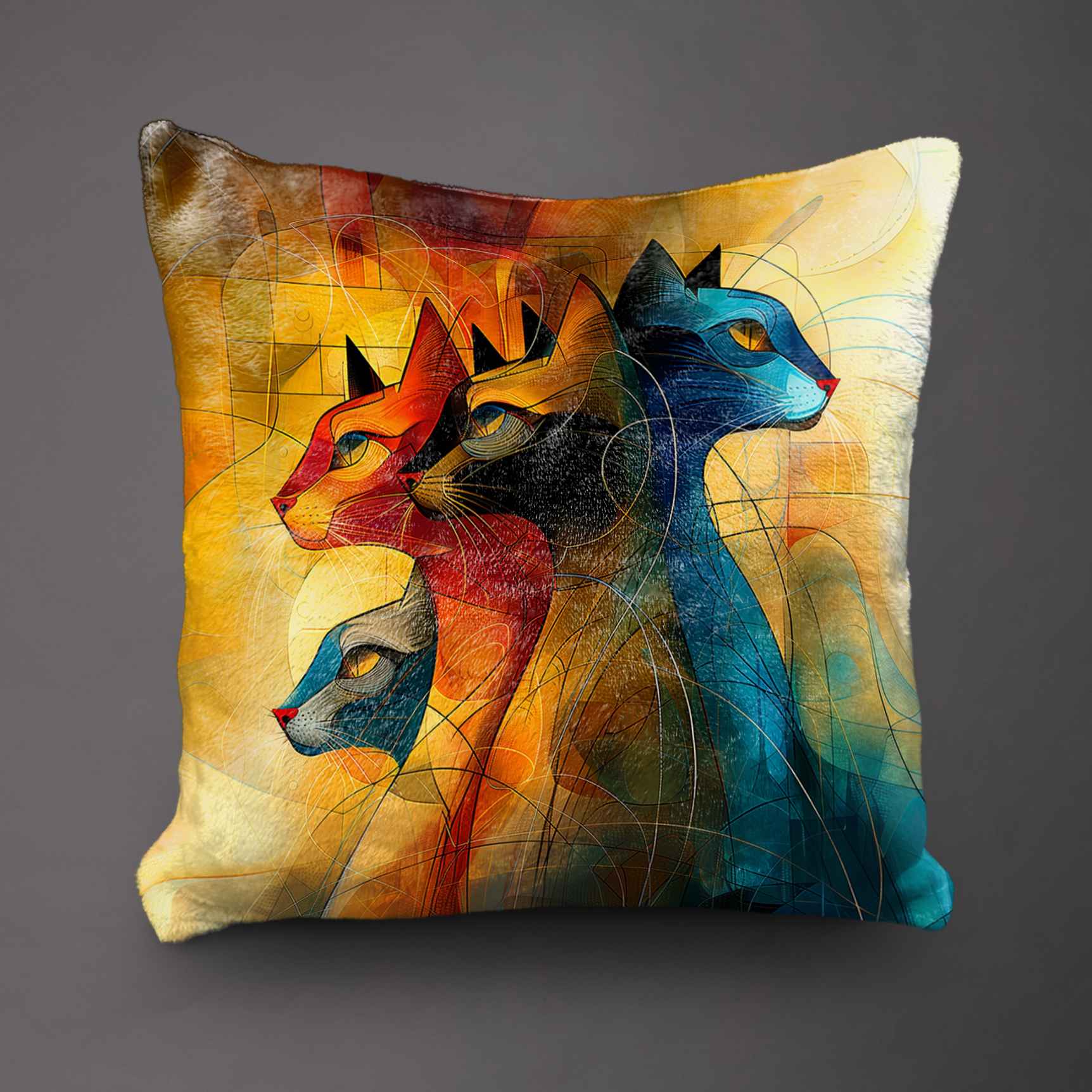 Decke Imagine „Kunst Katze