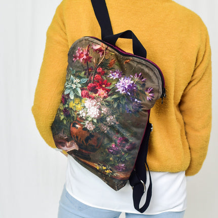 Rucksack Nr. 1 Gregorius van Os „Stillleben mit Blumen in einer griechischen Vase“