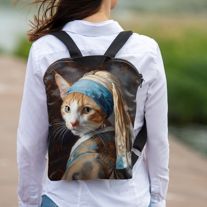 Rucksack Nr. 1 Imagine „Katze mit Perlenohrring“