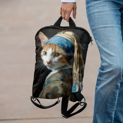 Rucksack Nr. 1 Imagine „Katze mit Perlenohrring“
