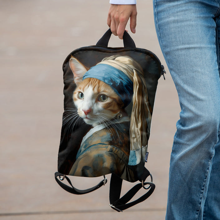 Rucksack Nr. 1 Imagine „Katze mit Perlenohrring“