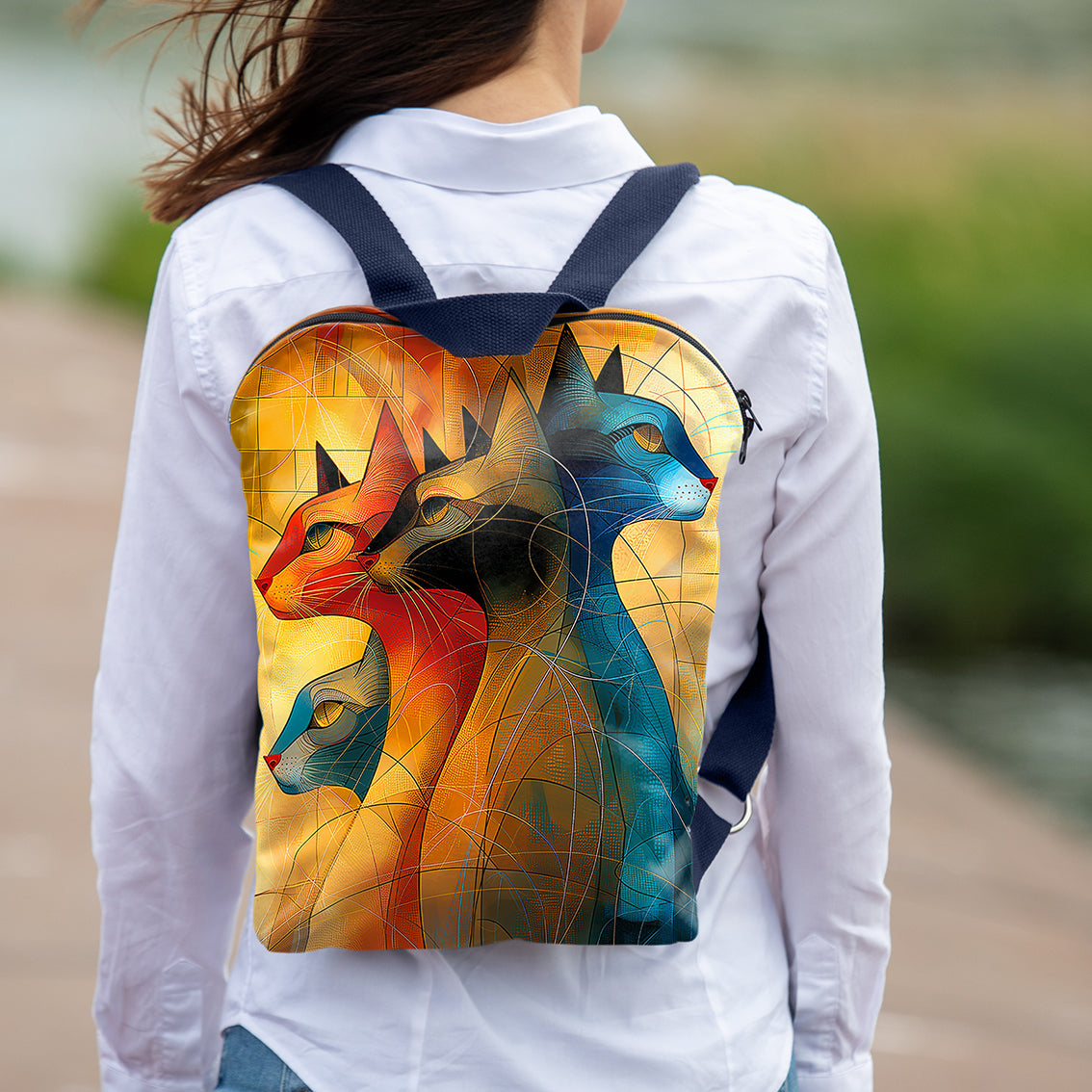 Rucksack Nr. 1 Imagine „Kunst Katze“