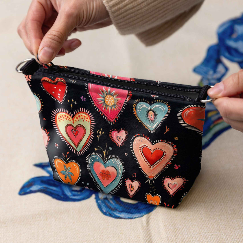 Kosmetiktasche Imagine „Herzmosaik
