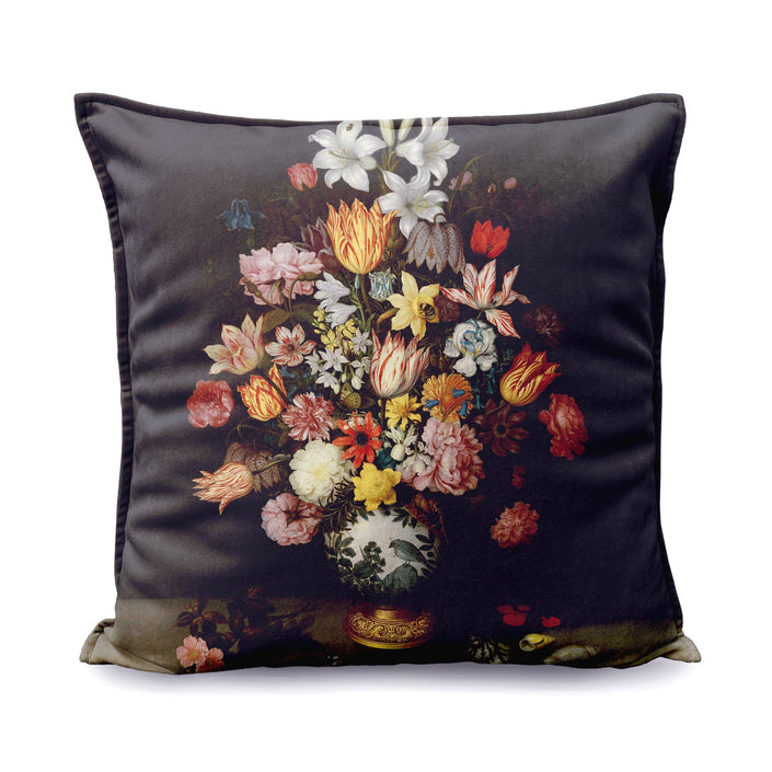 Zierkissen Ambrosius Bosschaert „Stillleben mit Blumen in einer Wan-Li-Vase“