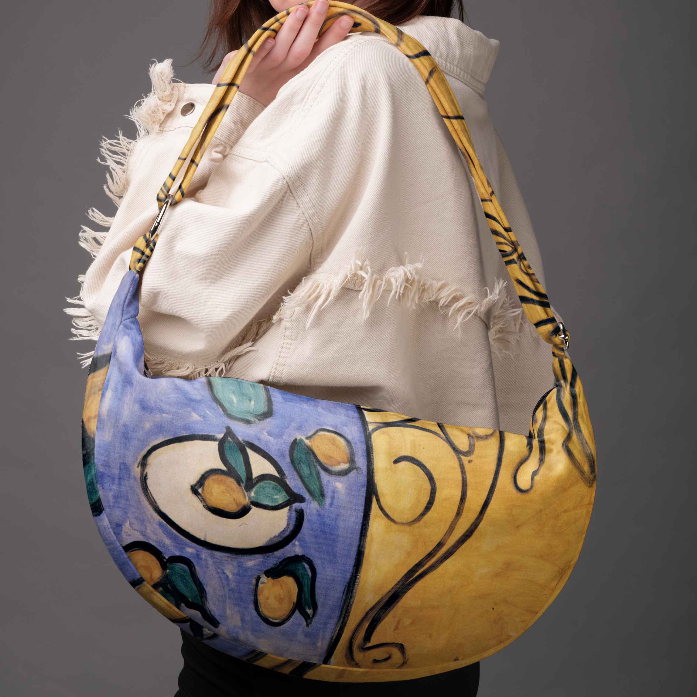 Hobo bag Henri Matisse „Interior, Yellow & Blue