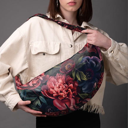 Hobo bag Imagine „Pfingstrosen Nacht“