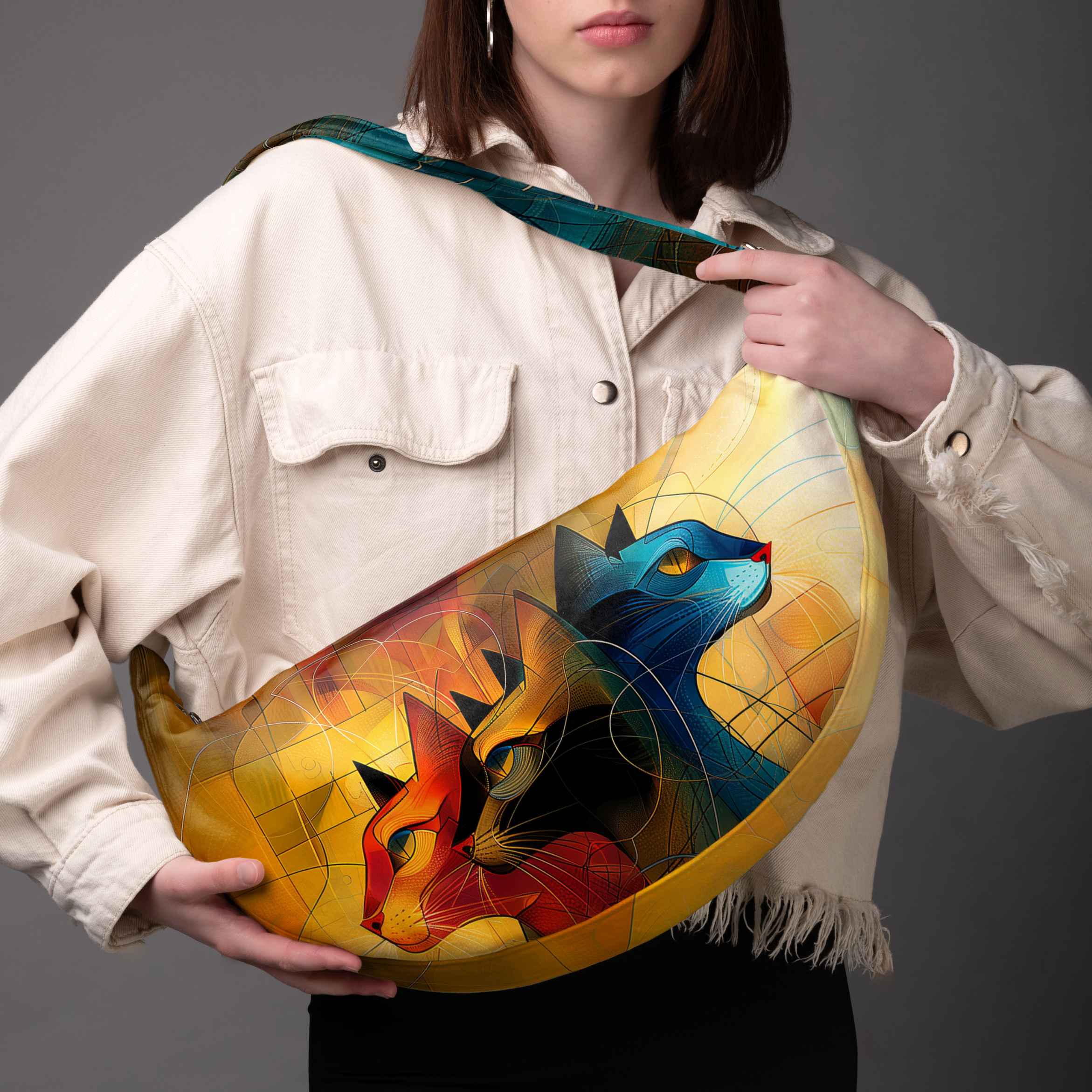 Hobo bag Imagine „Kunst Katze“