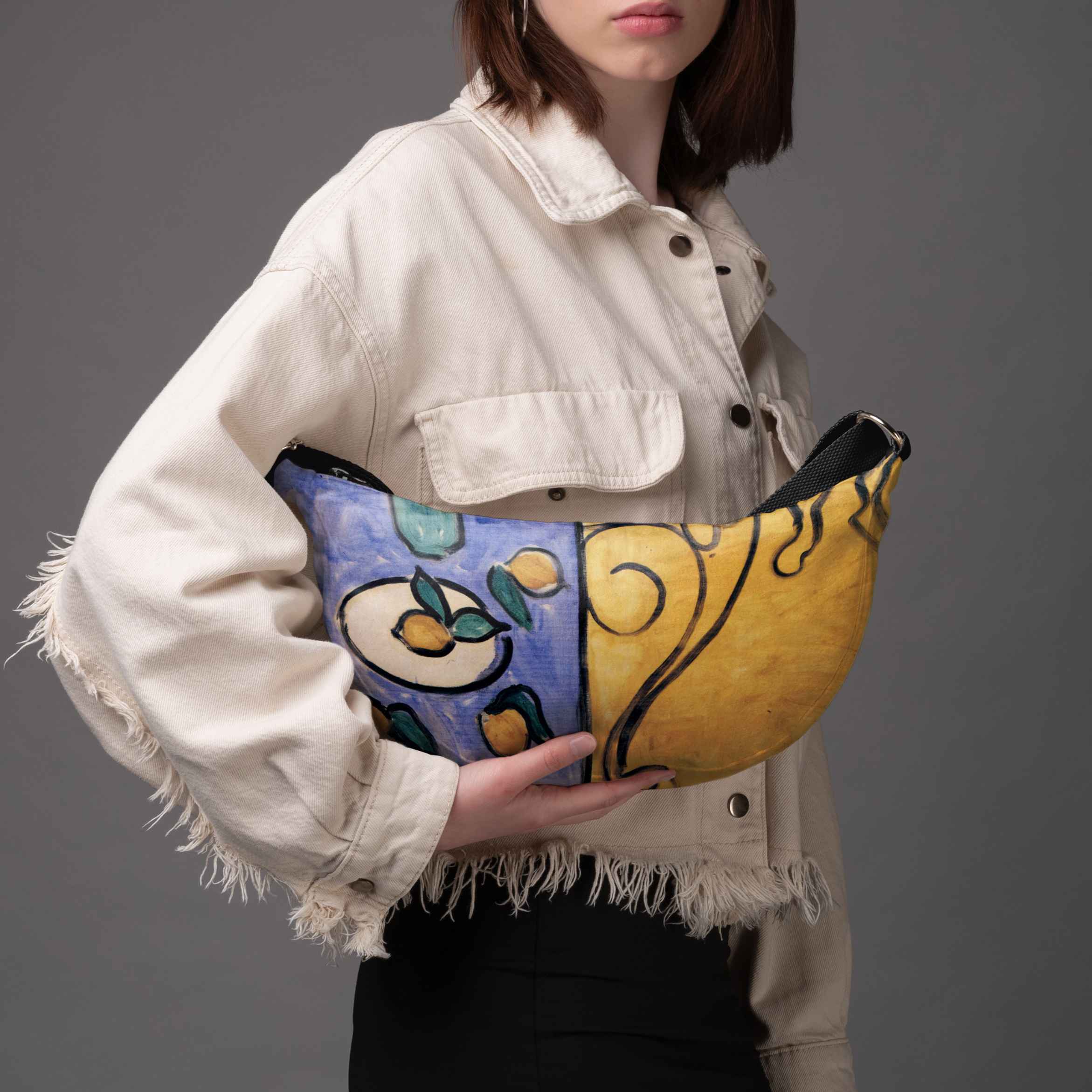 Hobo bag Henri Matisse „Interior, Yellow & Blue