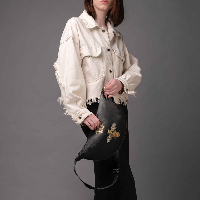 Hobo bag „Goldene Biene“