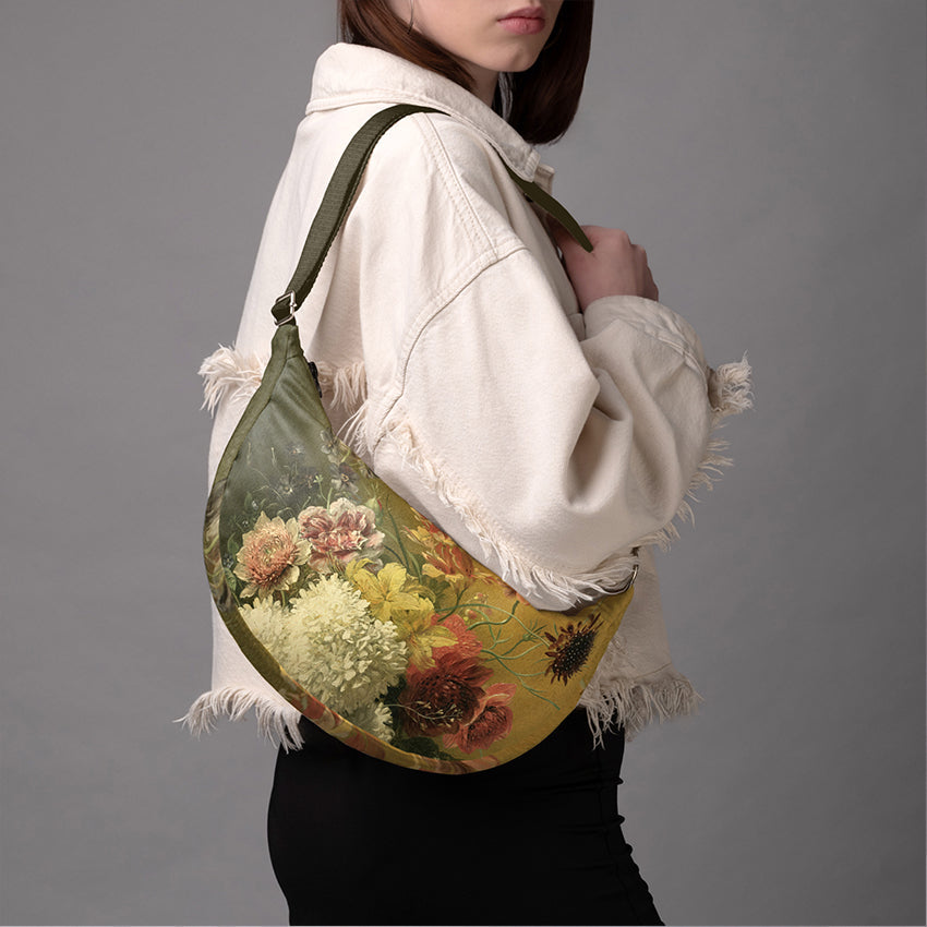 Hobo bag Gregorius van Os „Stillleben mit Blumen“