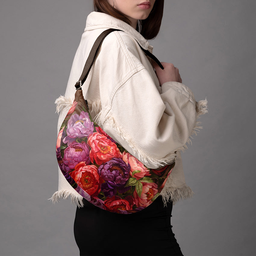 Hobo bag Imagine „Pfingstrosenstrauß“