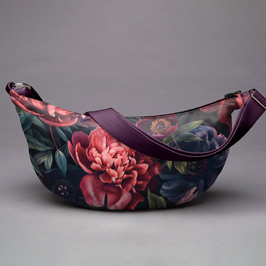 Hobo bag Imagine „Pfingstrosen Nacht“