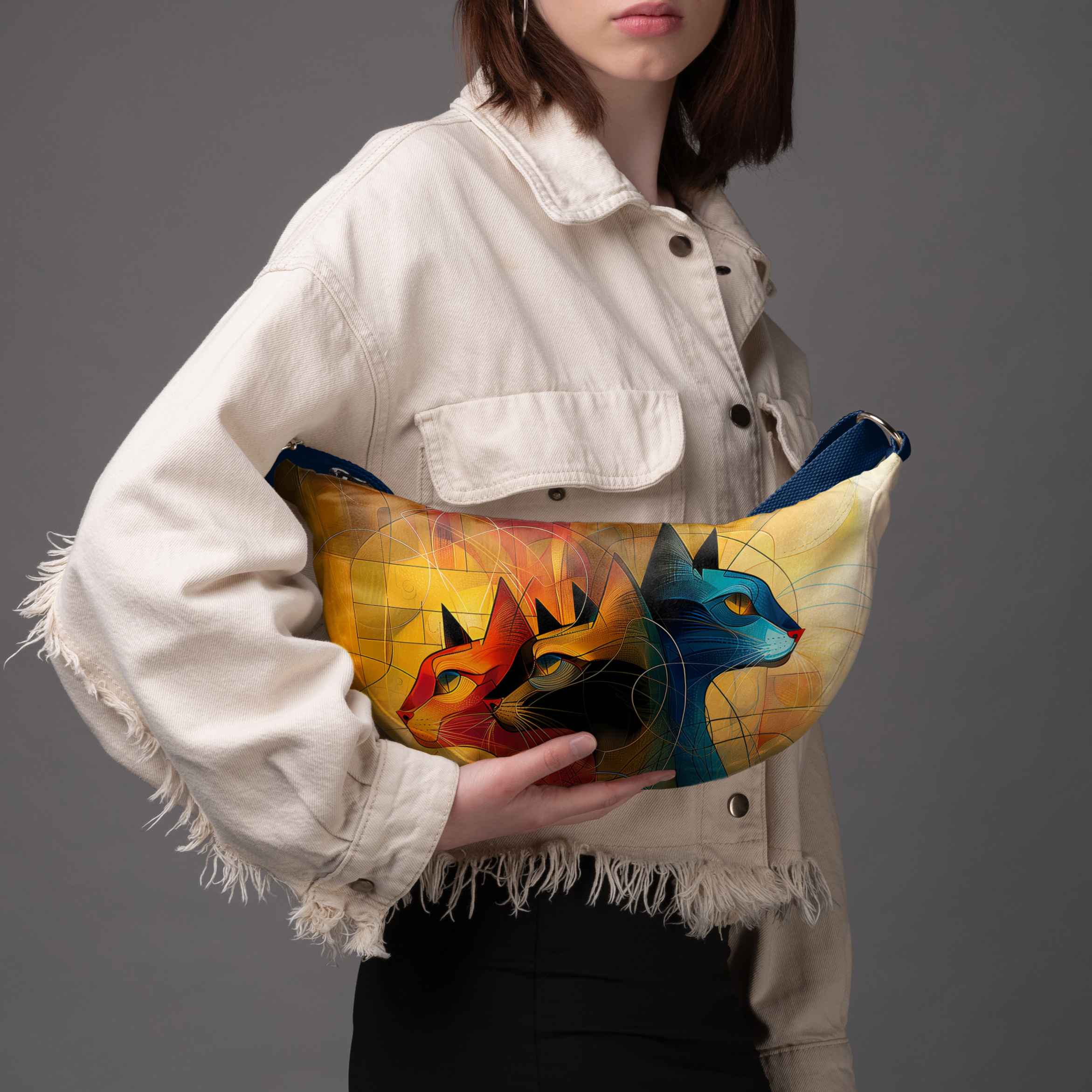 Hobo bag Imagine „Kunst Katze“