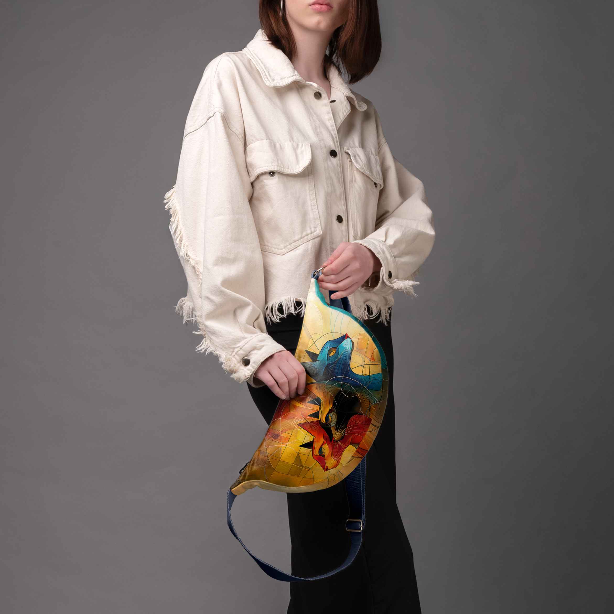 Hobo bag Imagine „Kunst Katze“