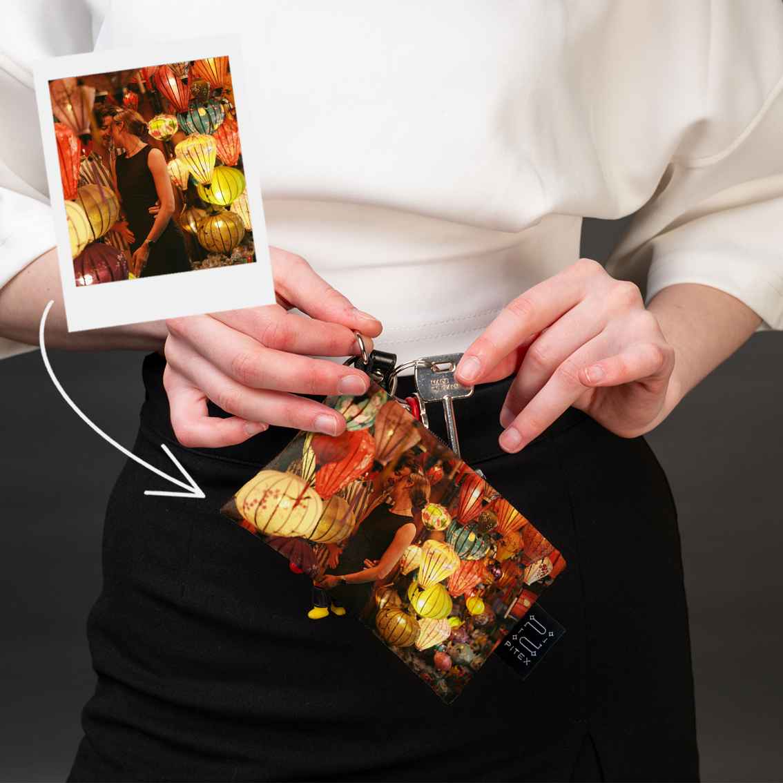 Personalisierte Schlüsseltasche