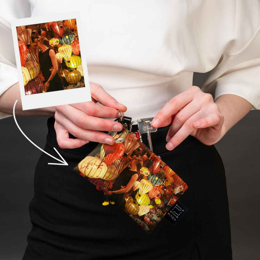 Personalisierte Schlüsseltasche