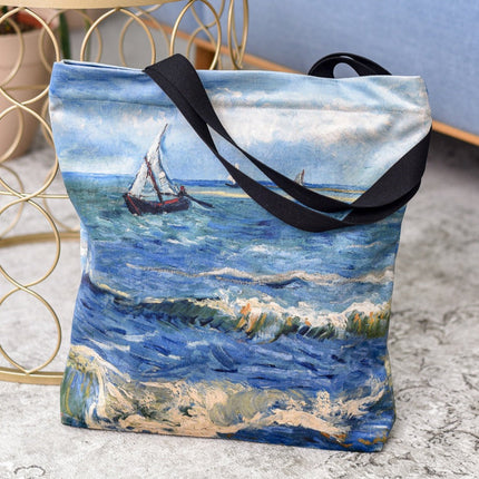 Einkaufstasche Vincent van Gogh „Das Meer bei Les Saintes-Maries-de-la-Mer“