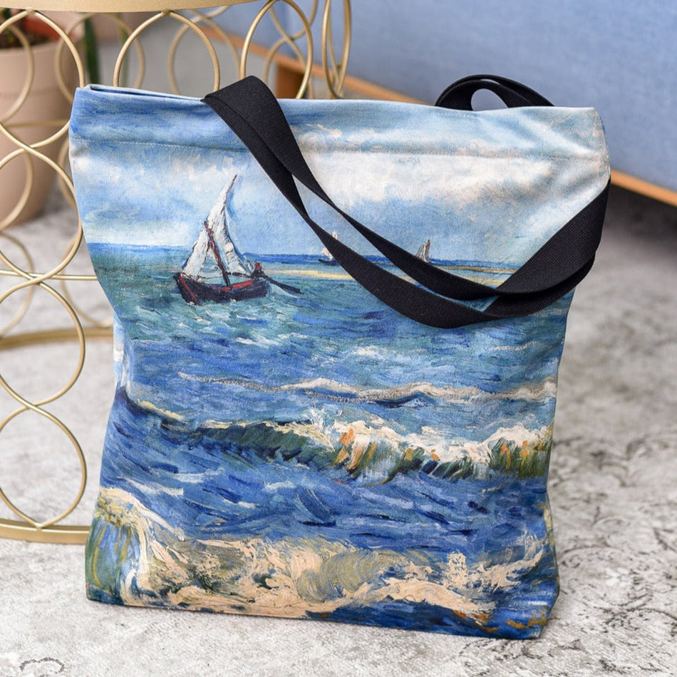 Einkaufstasche Vincent van Gogh „Das Meer bei Les Saintes-Maries-de-la-Mer“