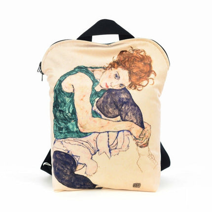 Rucksack Nr. 1 Egon Schiele „Sitzende Frau mit angezogenen Beinen“