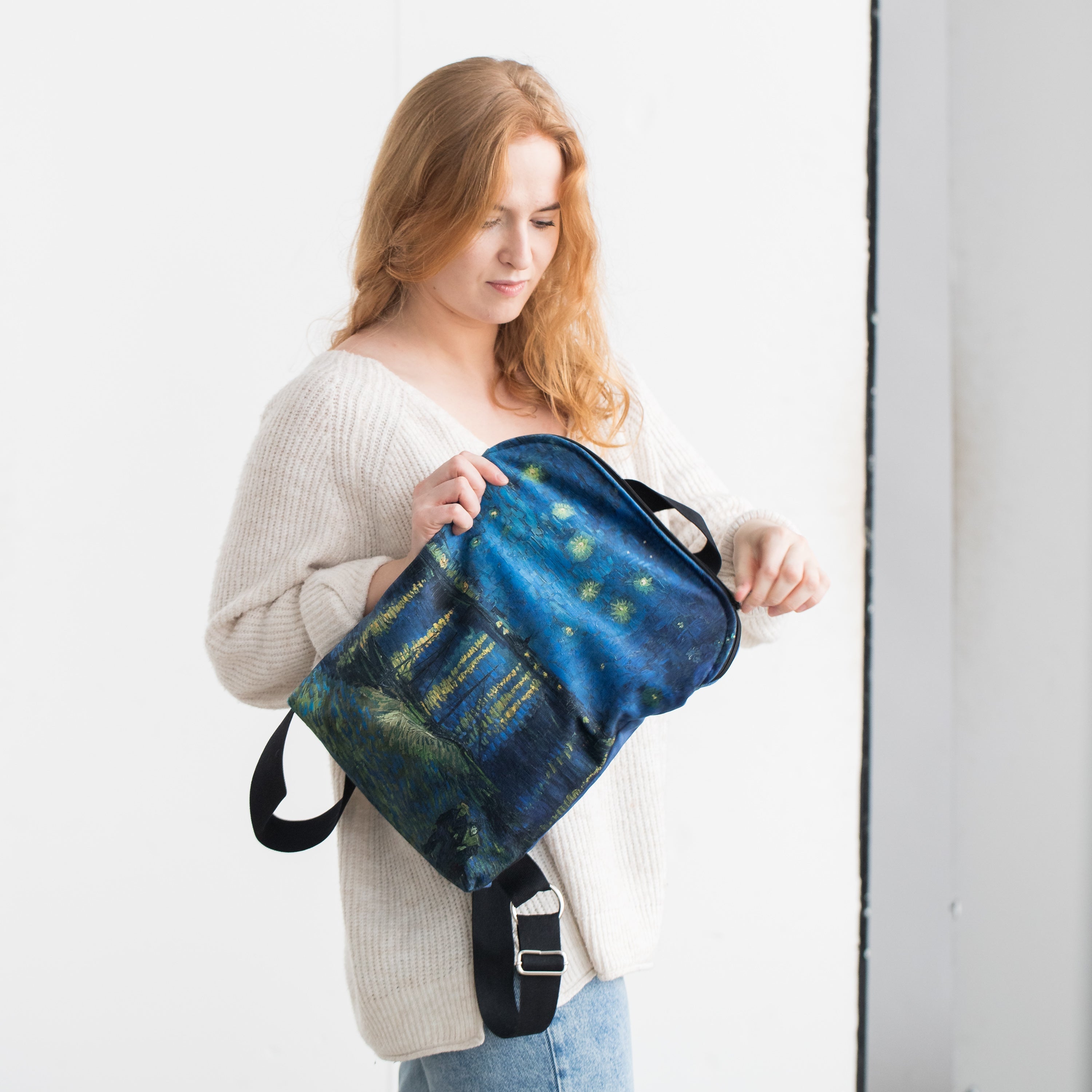Rucksack Nr. 1 Vincent van Gogh „Sternennacht über der Rhône“
