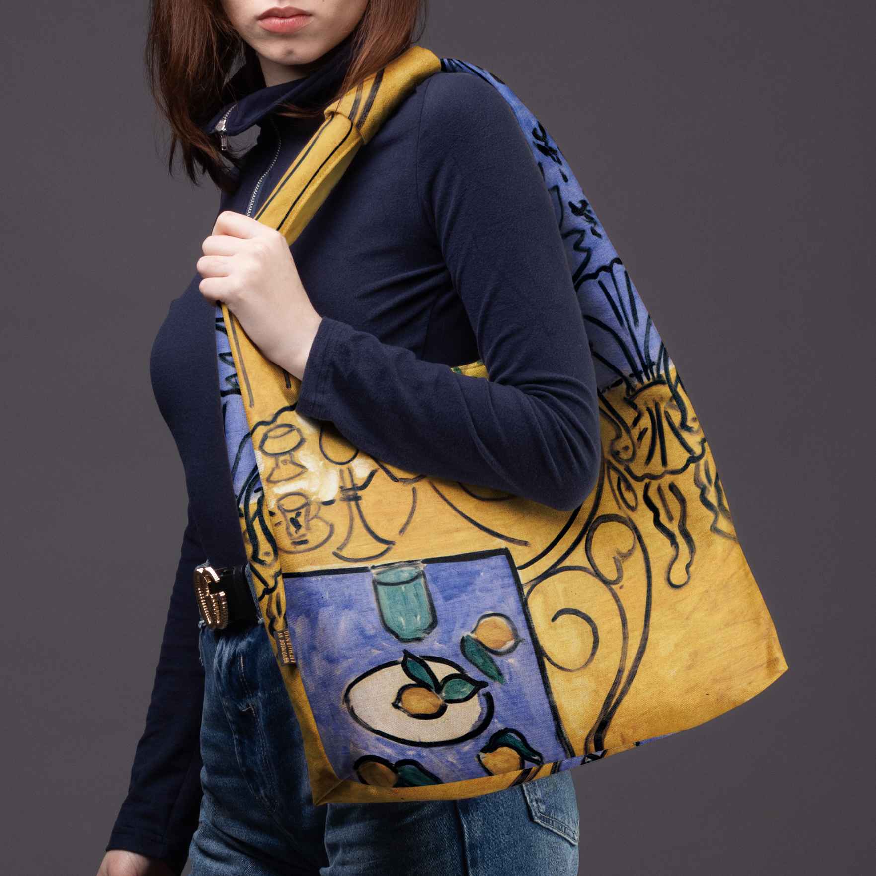 Mai Handtasche Premium Henri Matisse „Interior, Yellow & Blue