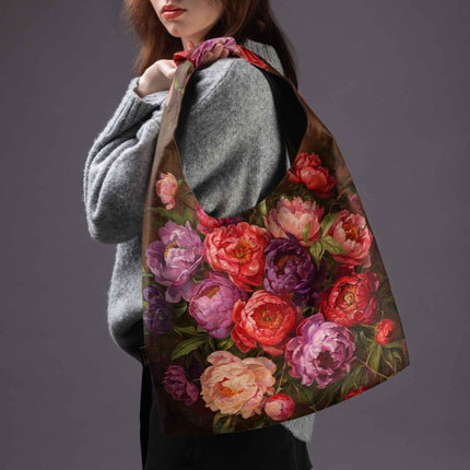 Mai Handtasche Premium Imagine „Pfingstrosenstrauß“