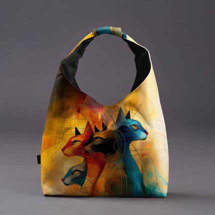 Mai Handtasche Premium Imagine „Kunst Katze“