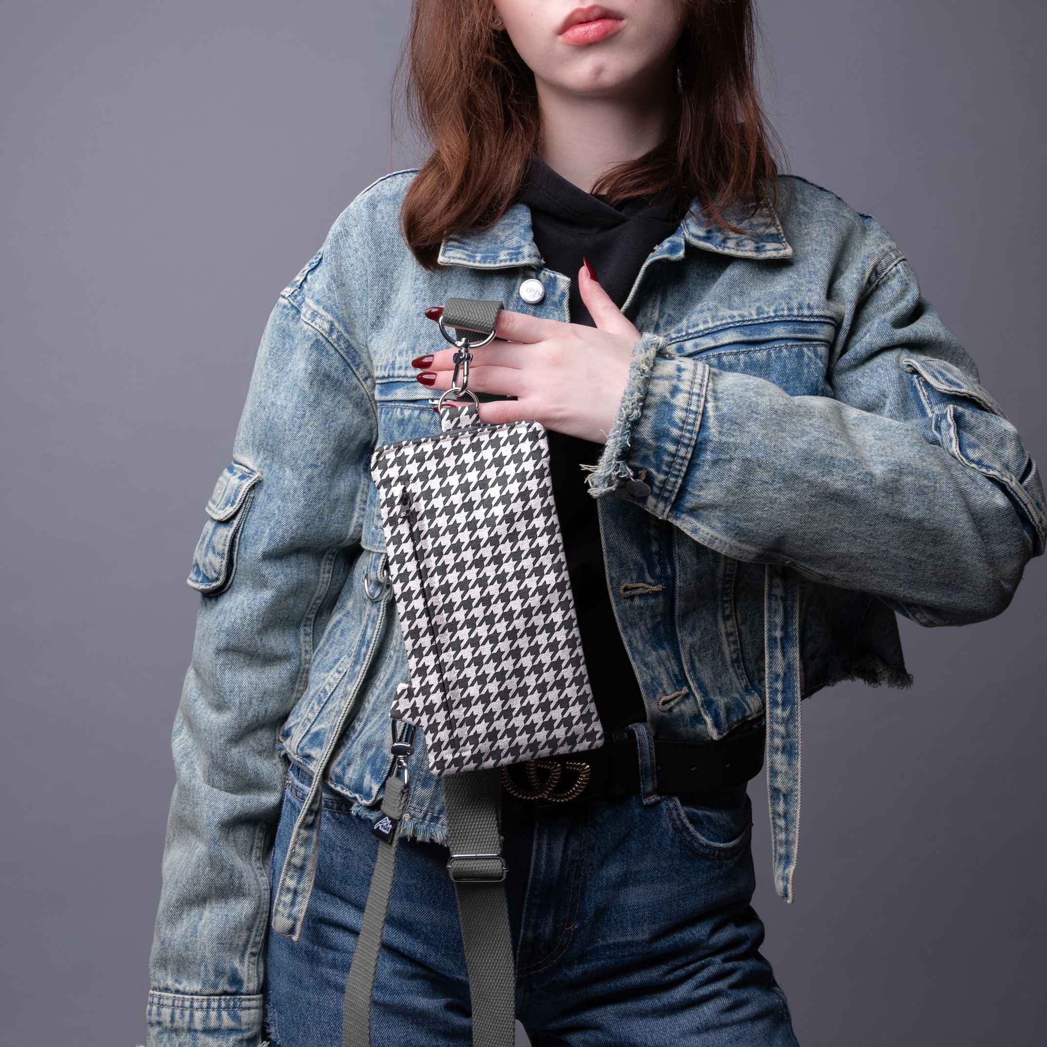Fünfte Tasche Classy „Pied-de-poule“