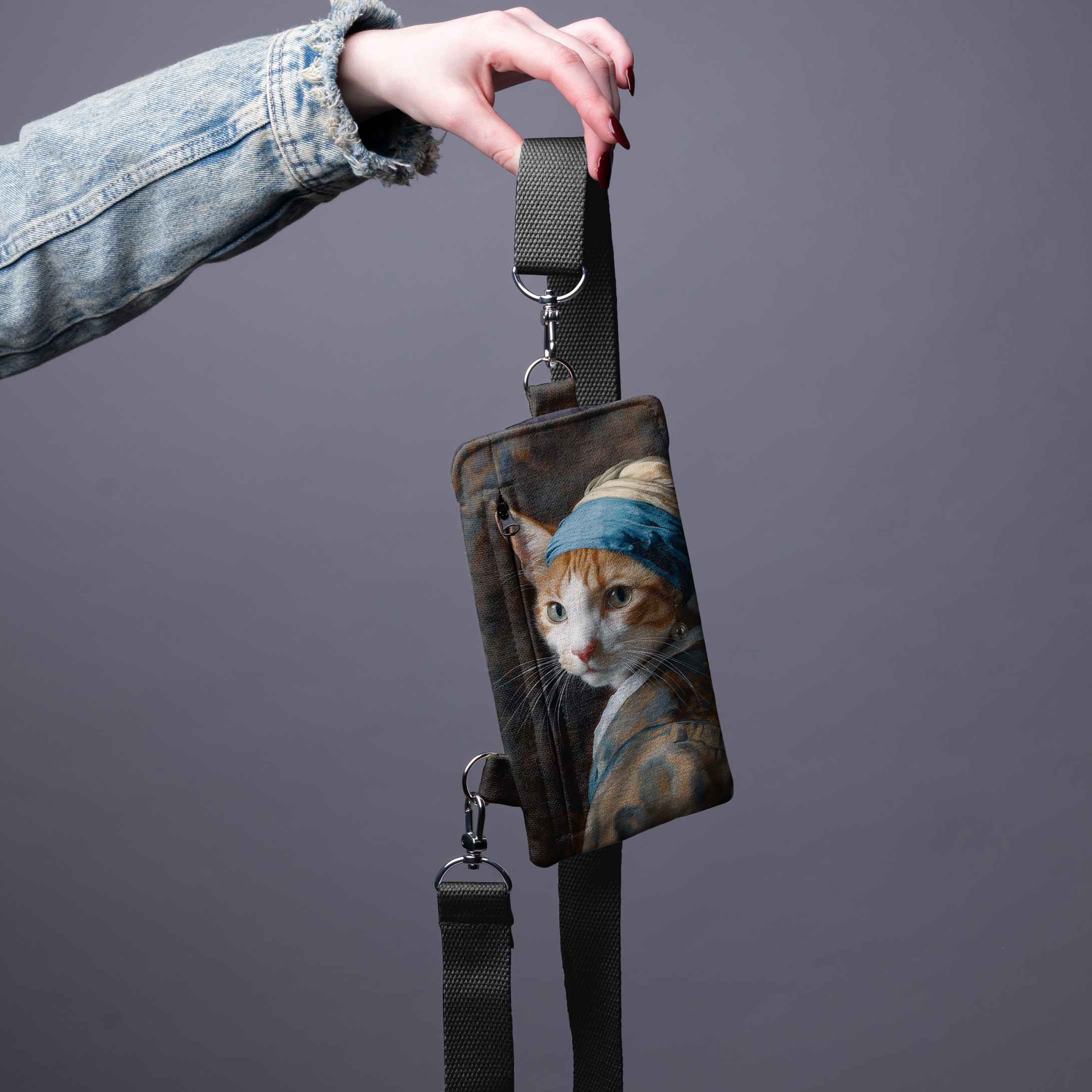Fünfte Tasche Imagine „Katze mit Perlenohrring“