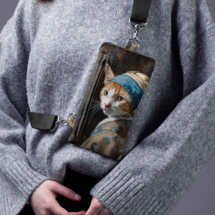 Fünfte Tasche Imagine „Katze mit Perlenohrring“
