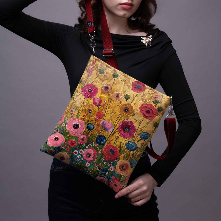 Umhängetasche Imagine „Blumen für Klimt“