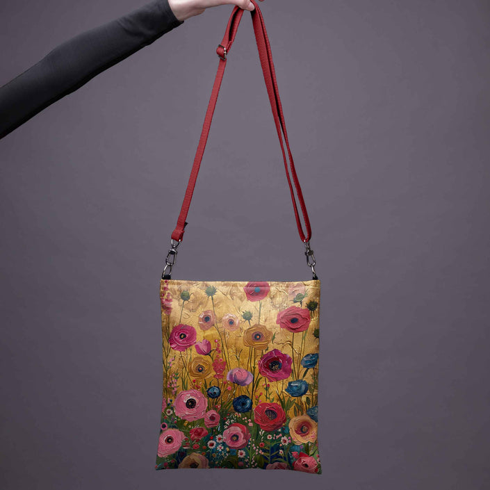 Umhängetasche Imagine „Blumen für Klimt“