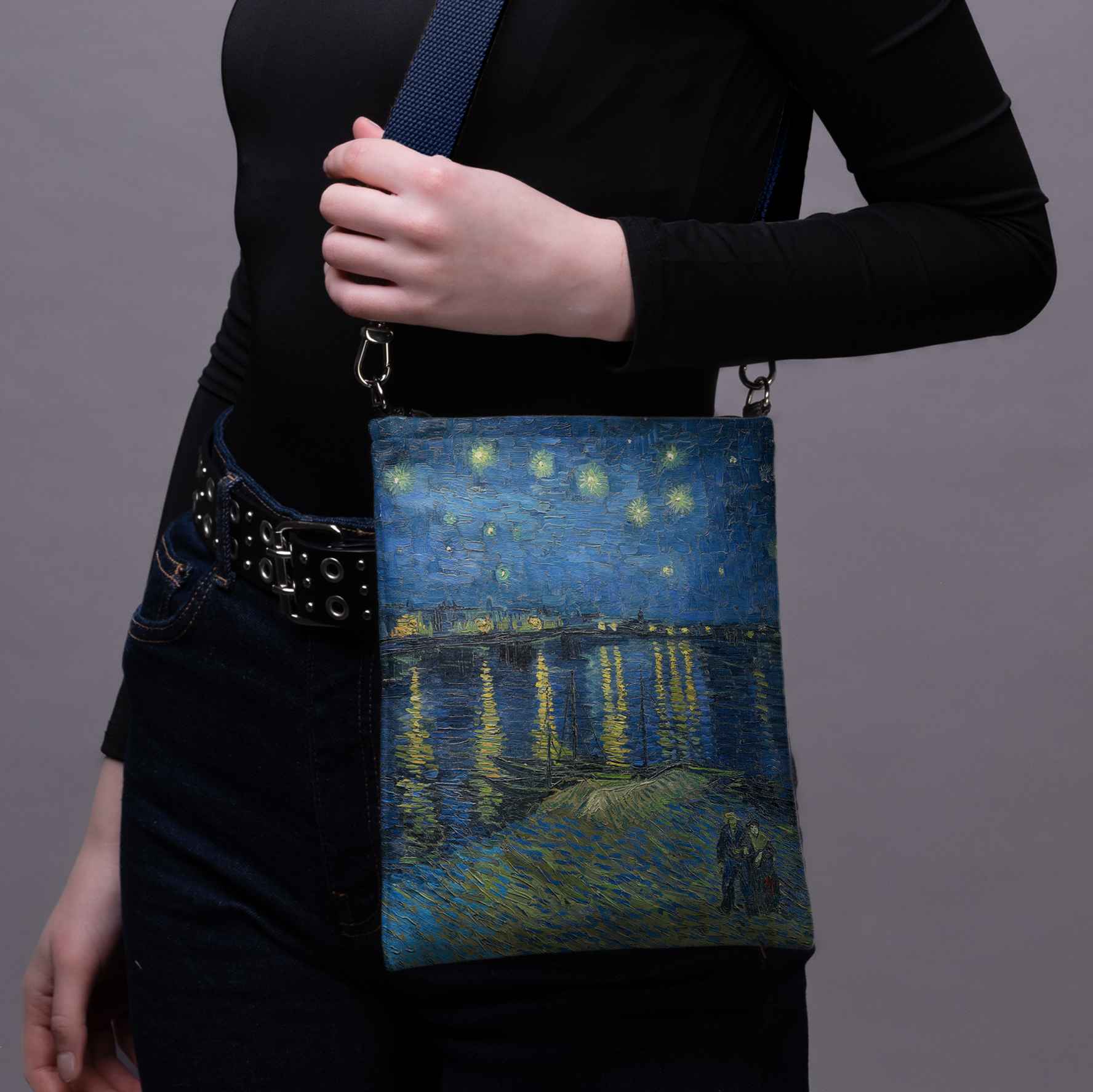 Umhängetasche Vincent van Gogh „Sternennacht über der Rhone“