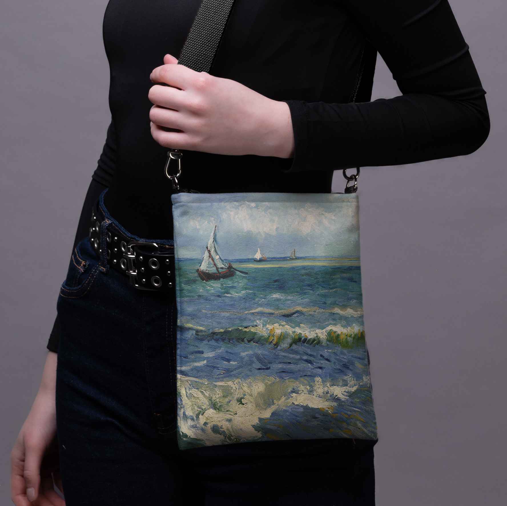 Umhängetasche Vincent van Gogh „Das Meer bei Les Saintes-Maries-de-la-Mer“