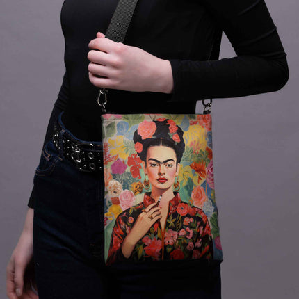 Umhängetasche Imagine „Frida in Blumen“