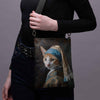Umhängetasche Imagine „Katze mit Perlenohrring“