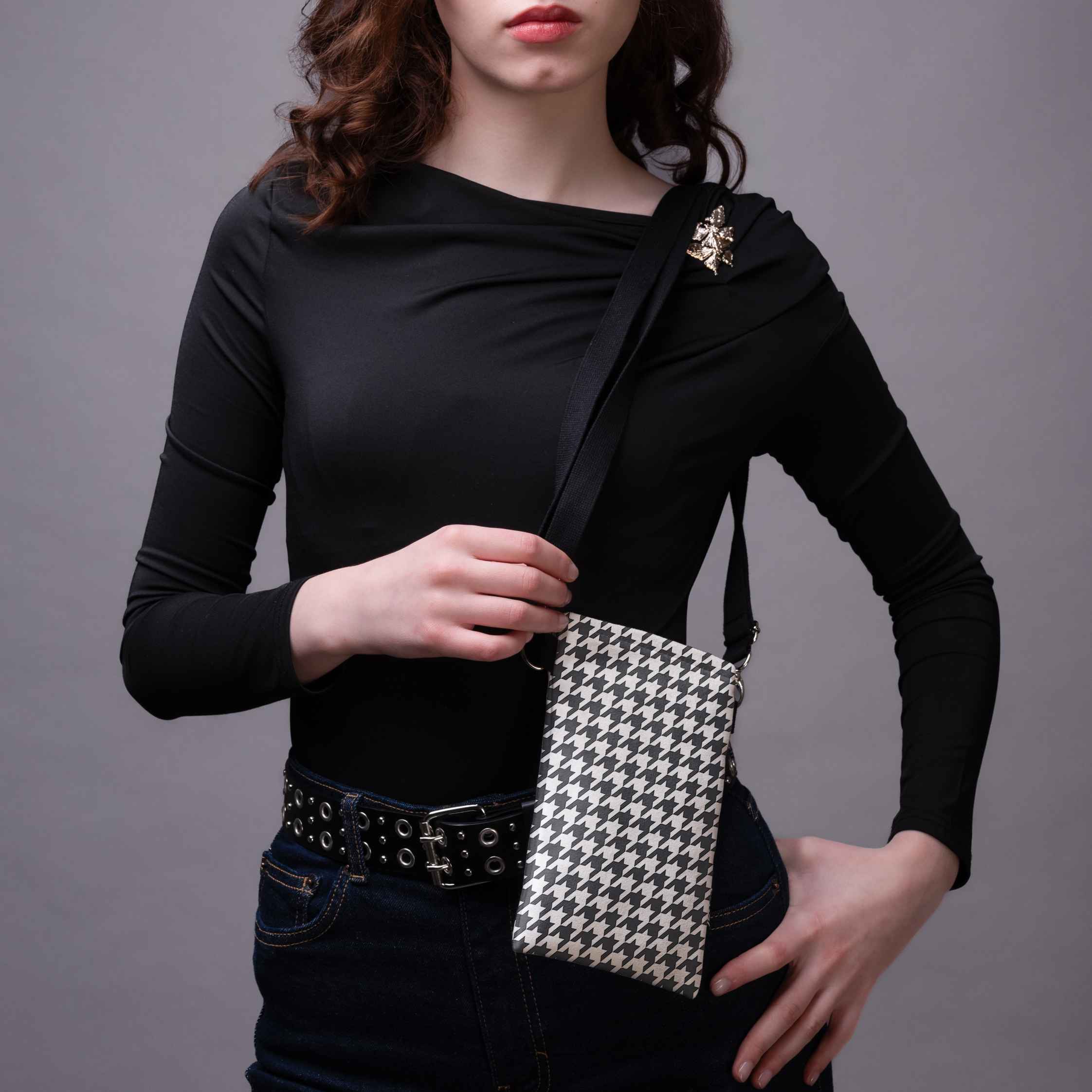 Handytasche Classy „Pied-de-poule“