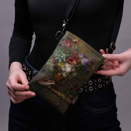 Handytasche Gregorius van Os „Stillleben mit Blumen in einer griechischen Vase“