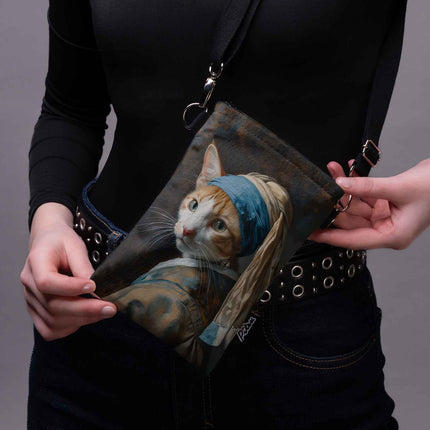 Handytasche Imagine „Katze mit Perlenohrring“