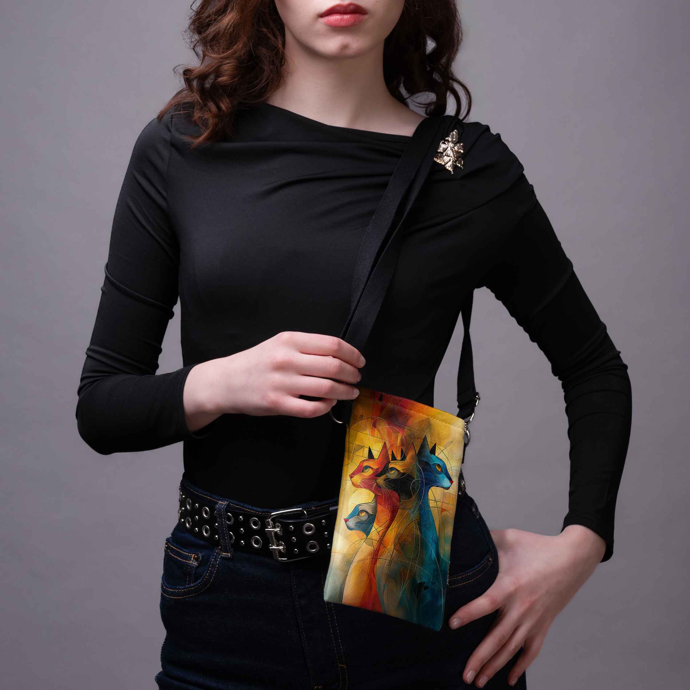 Handytasche Imagine „Kunst Katze“