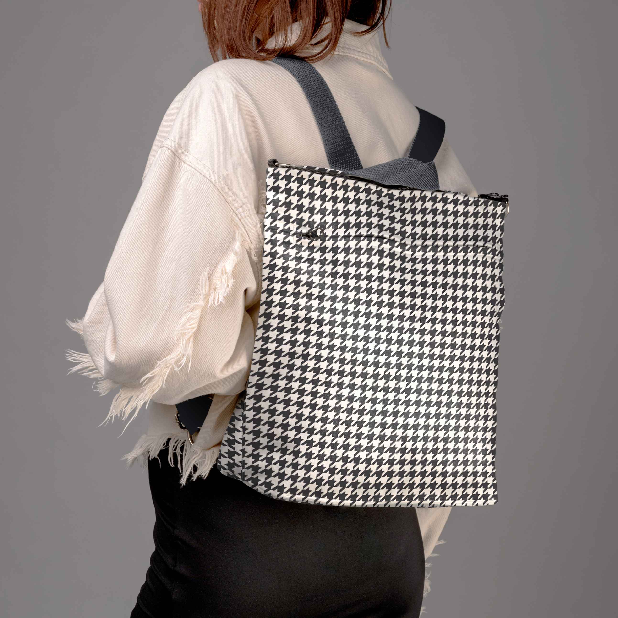 Rucksack Nr. 3 Classy „Pied-de-poule“